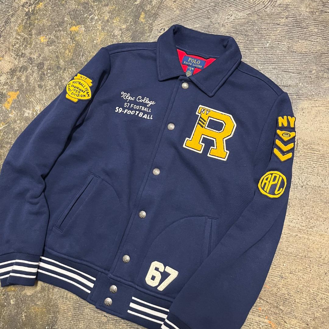 ポロラルフローレン レターマン スタジャン 襟付き レディース キッズ 今期