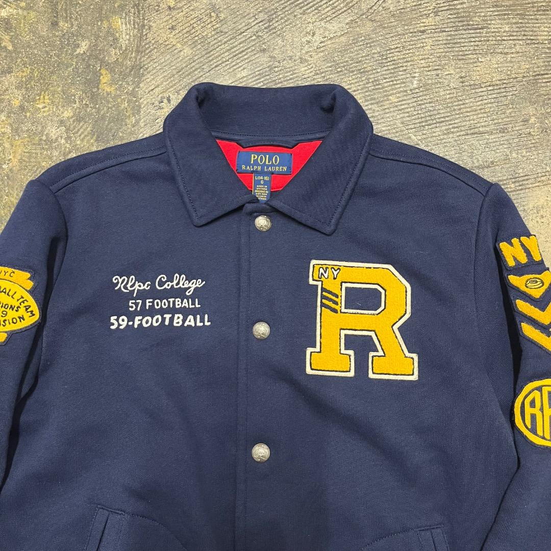 ポロラルフローレン レターマン スタジャン 襟付き レディース キッズ 今期