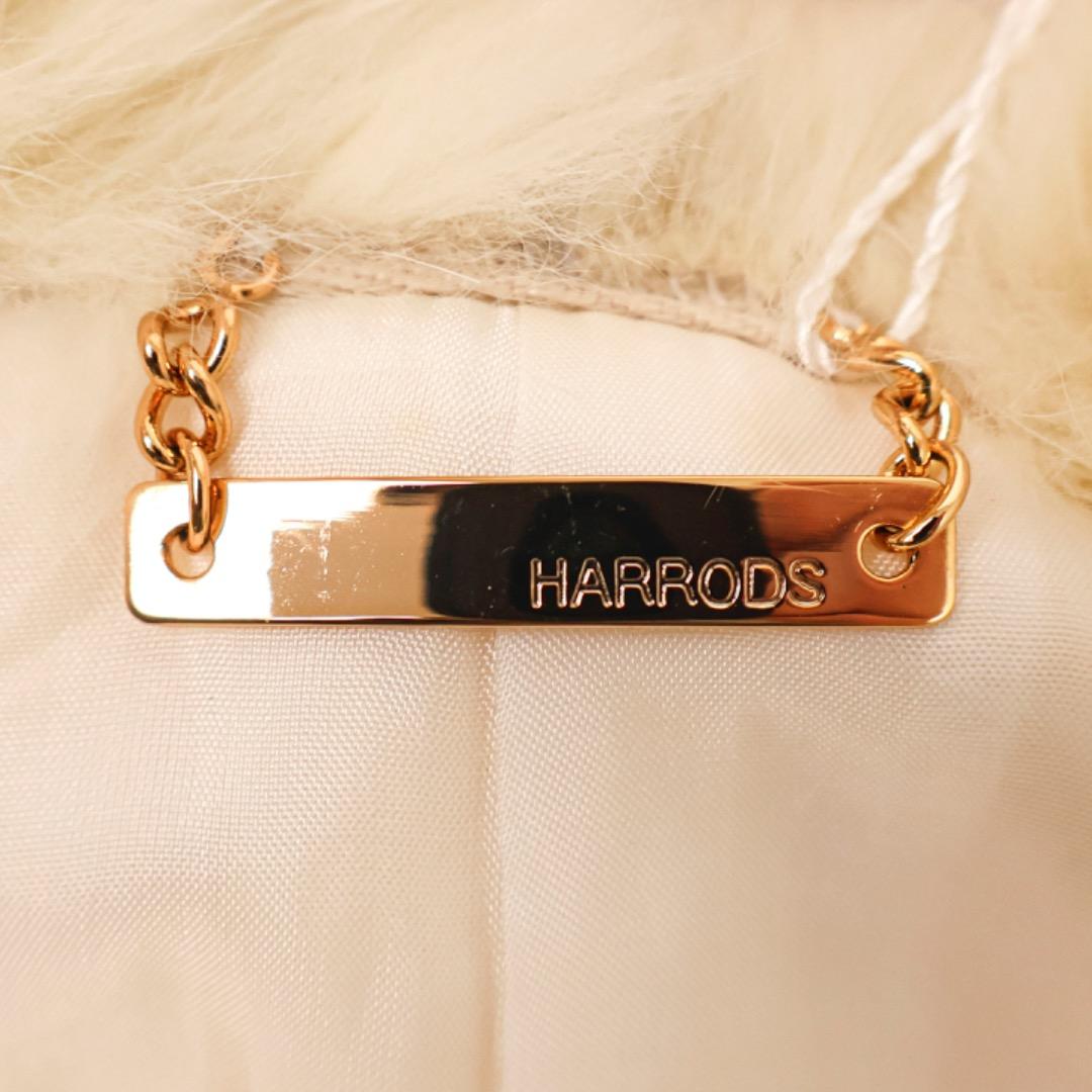 H3068-76◾️ハロッズ　アンゴラ　フォックスファー　ポンチョ