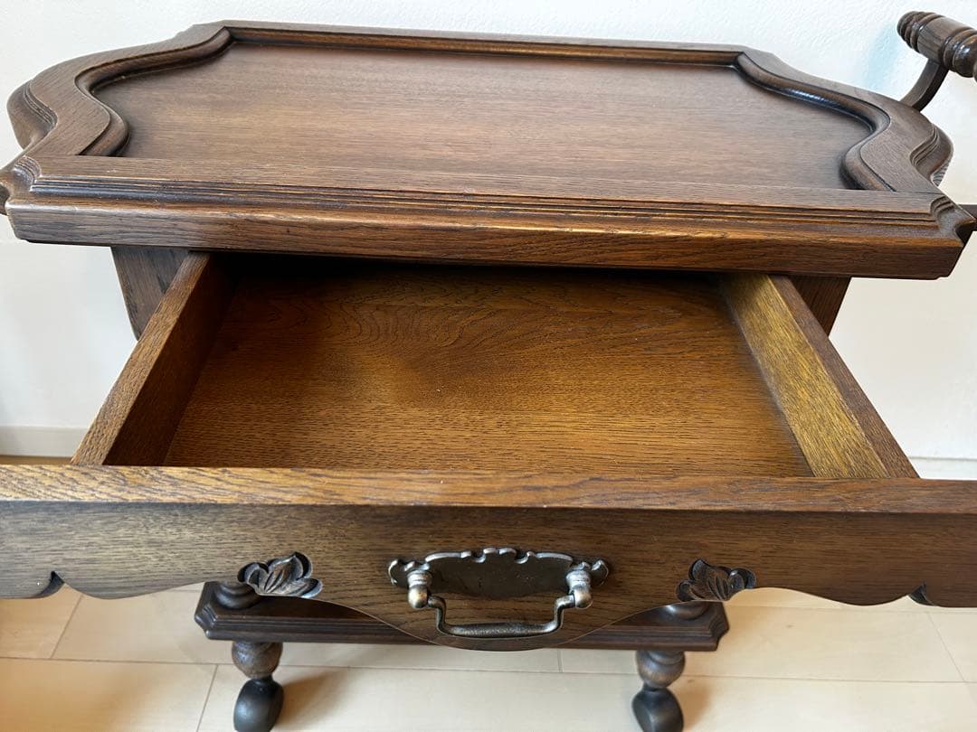 東海家具 ウィンザー ワゴン テーブル アンティーク　引き出し付き