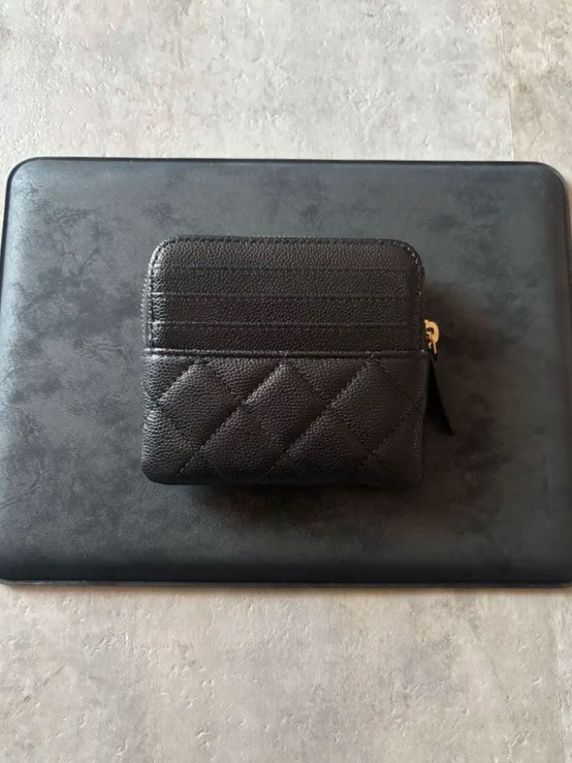 【アンキママ】CHANEL カードケース　キャビアスキン ブラック 正規品