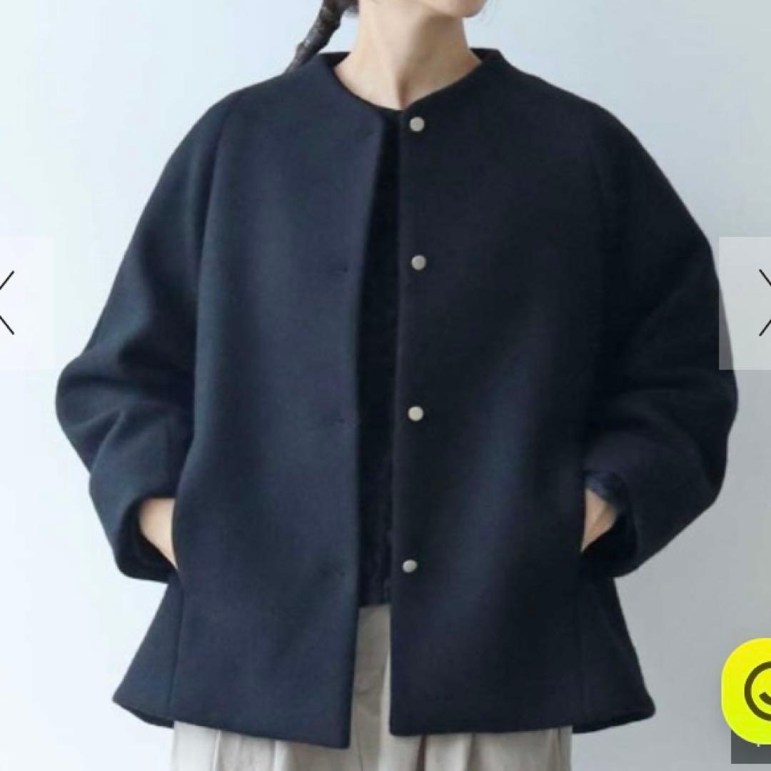 yuni(ユニ) super110 綾2重織ボトルネックコート