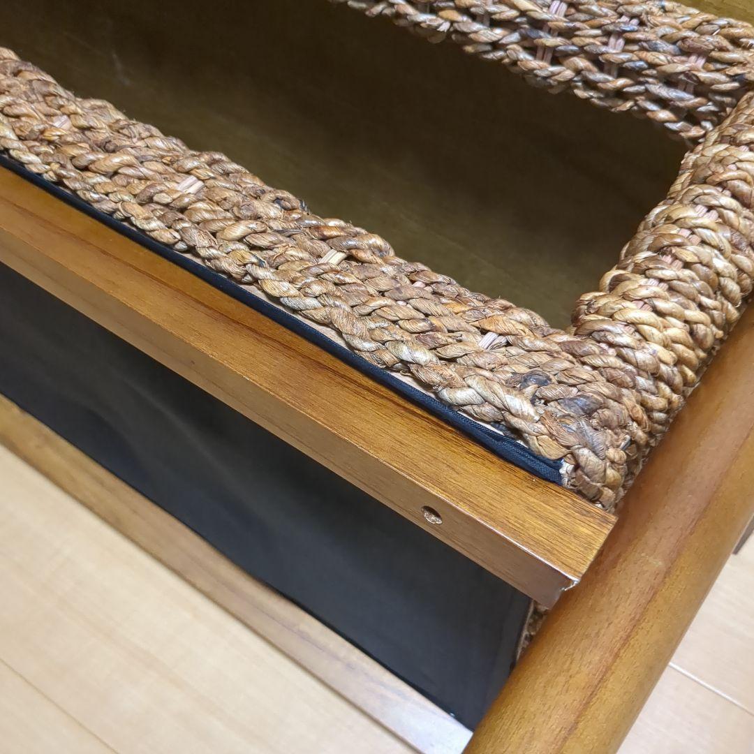 送料無料　アパカ素材の収納付きセンターテーブル