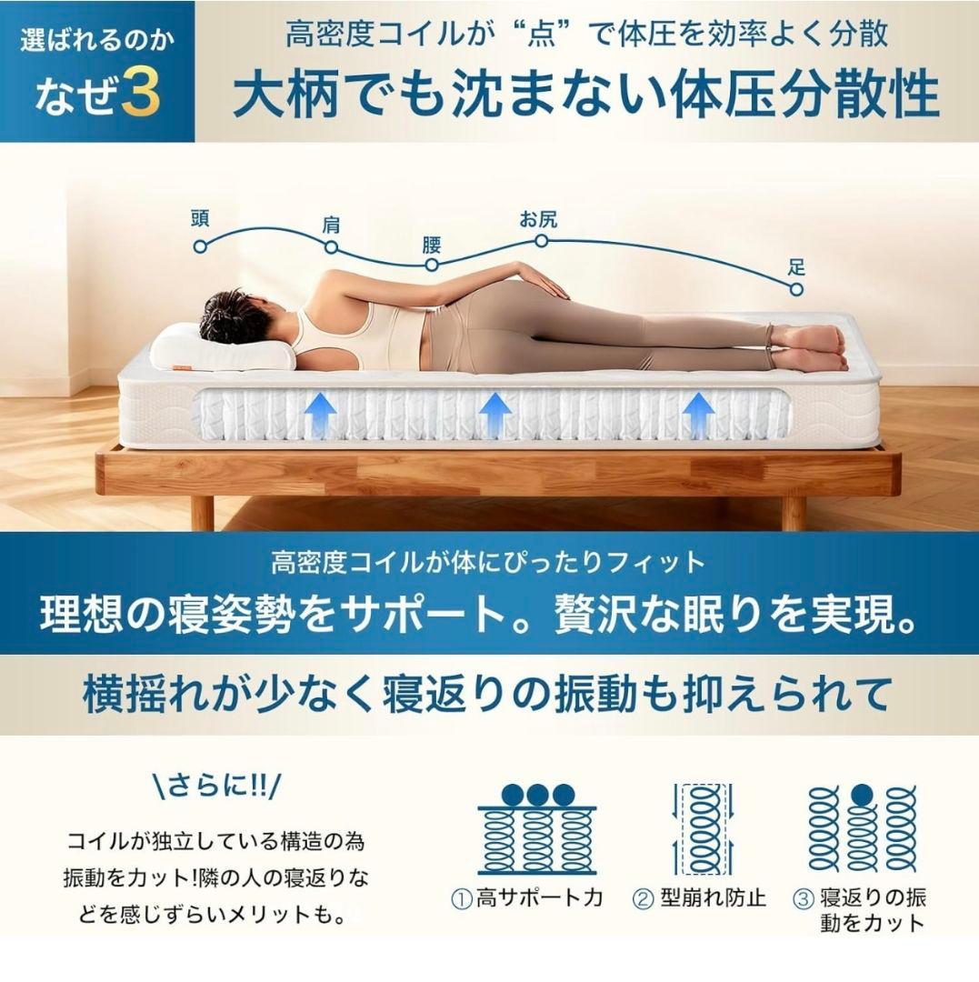 マットレス ダブル コットン生地 硬め 極厚20cm