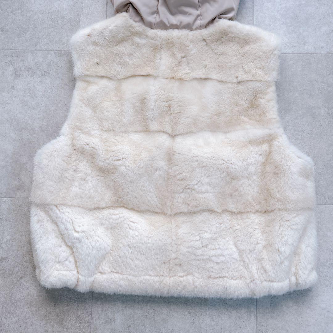極美品✨コペンハーゲン ファー　パールミンク　リアルファー　毛皮　ベスト　フード