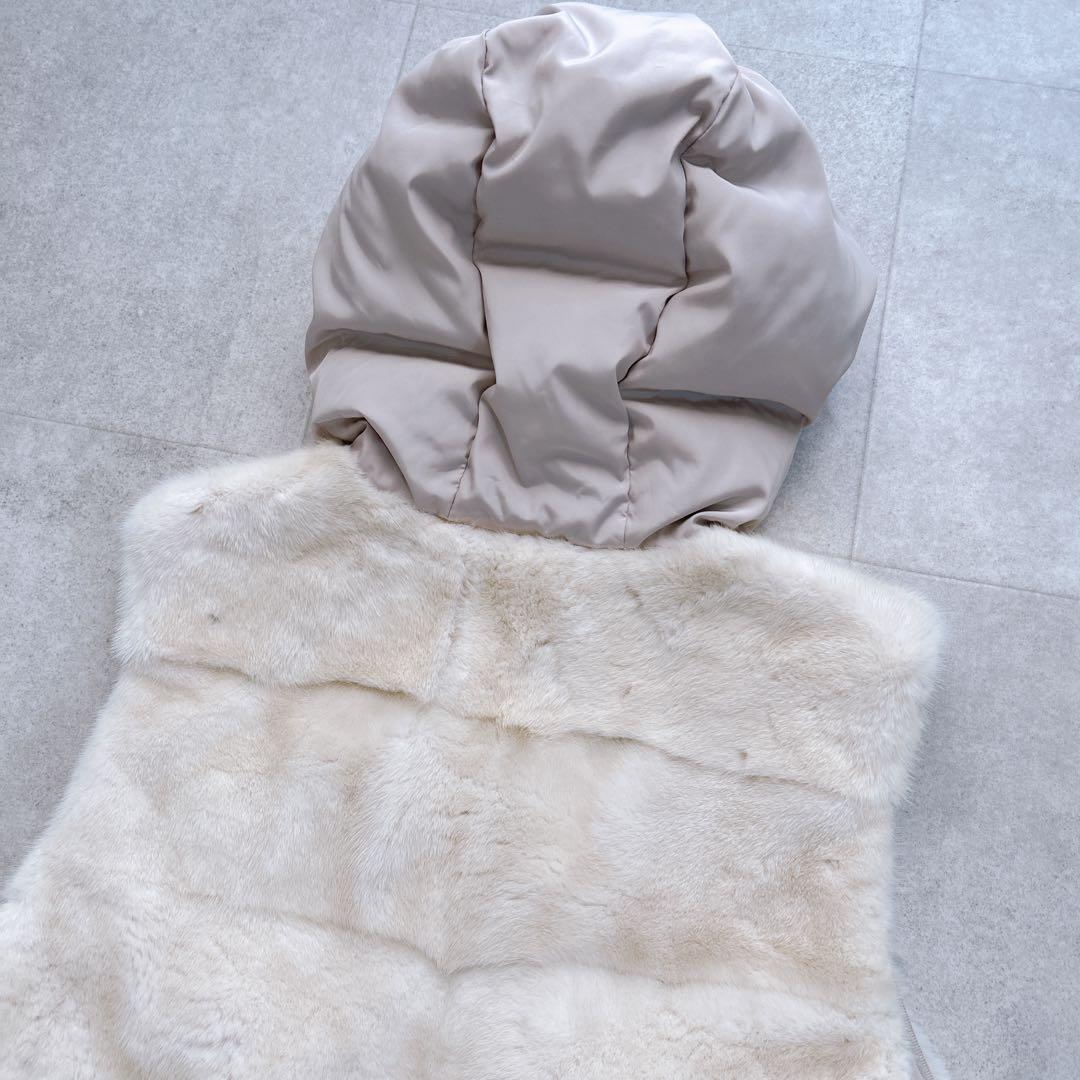 極美品✨コペンハーゲン ファー　パールミンク　リアルファー　毛皮　ベスト　フード