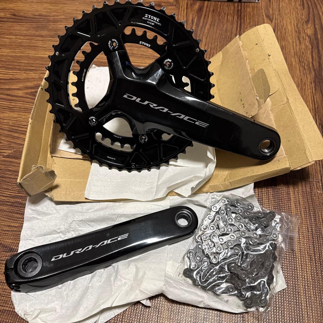 165mm FC-R9200 デュラエースクランク stoneチェーンリング