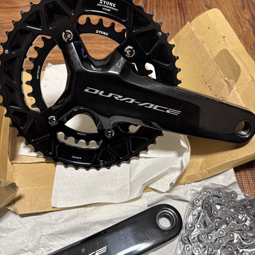 165mm FC-R9200 デュラエースクランク stoneチェーンリング