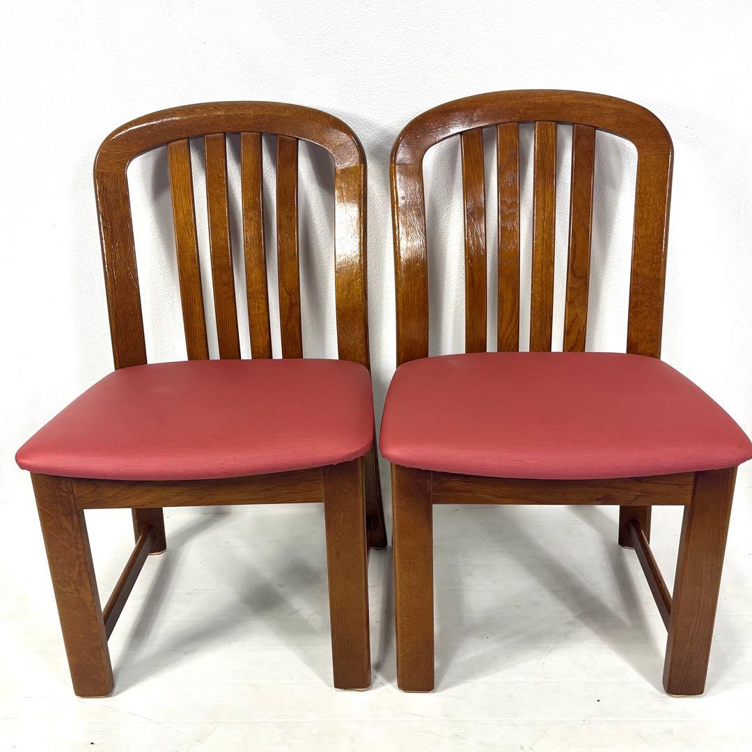 【送料無料】カリモク ダイニングチェア レザー張り　2脚セットA