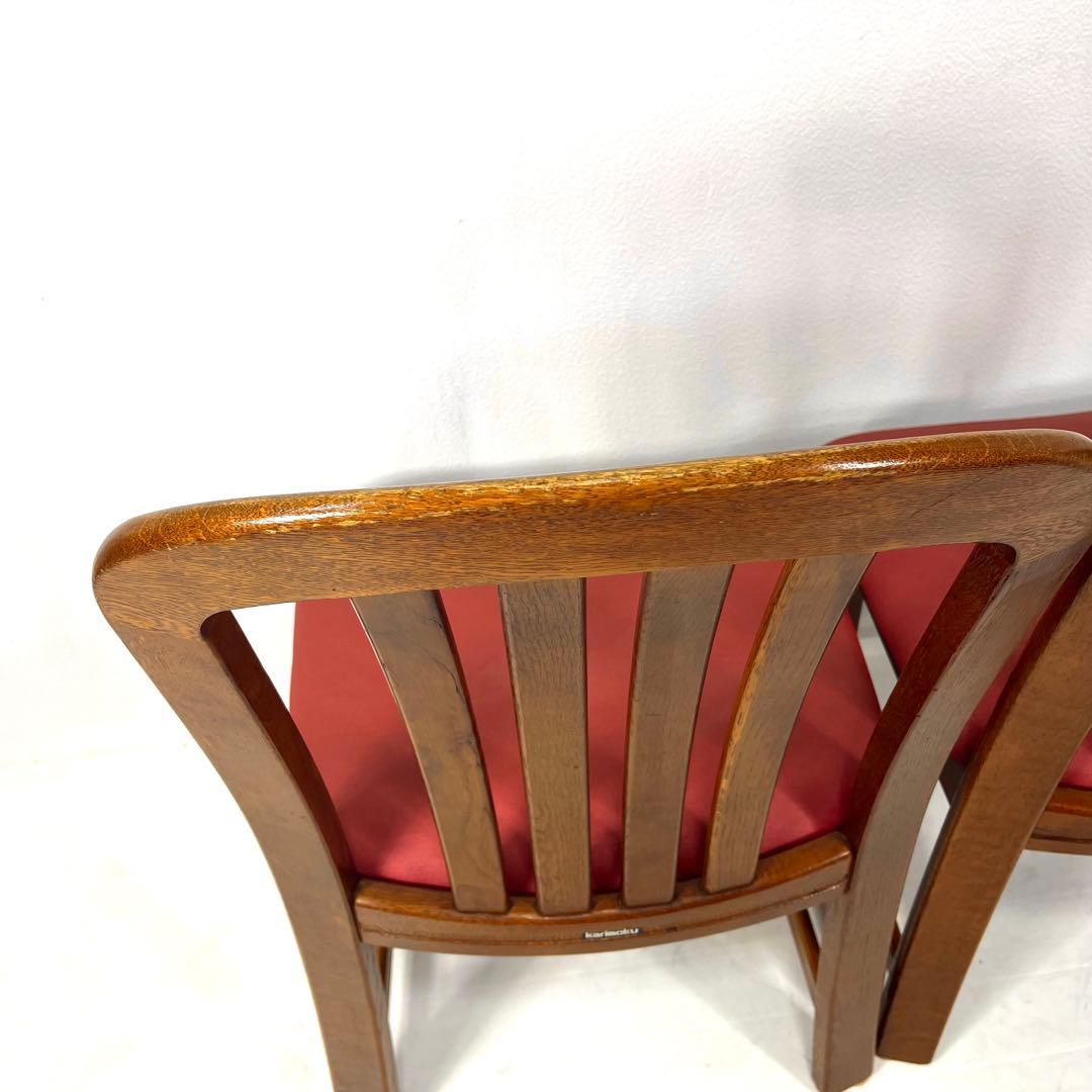 【送料無料】カリモク ダイニングチェア レザー張り　2脚セットA