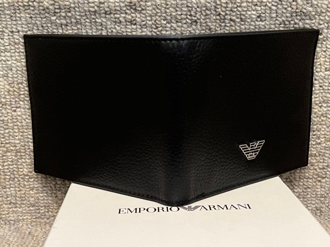 EMPORIO ARMANI 二つ折り財布 ブラック 正規品 箱付