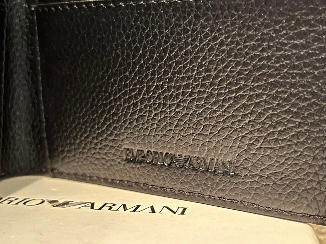 EMPORIO ARMANI 二つ折り財布 ブラック 正規品 箱付