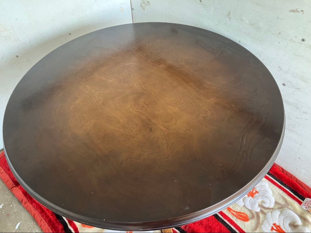 【希少】飛騨産業 キツツキマークの大型丸テーブル椅子4脚セット