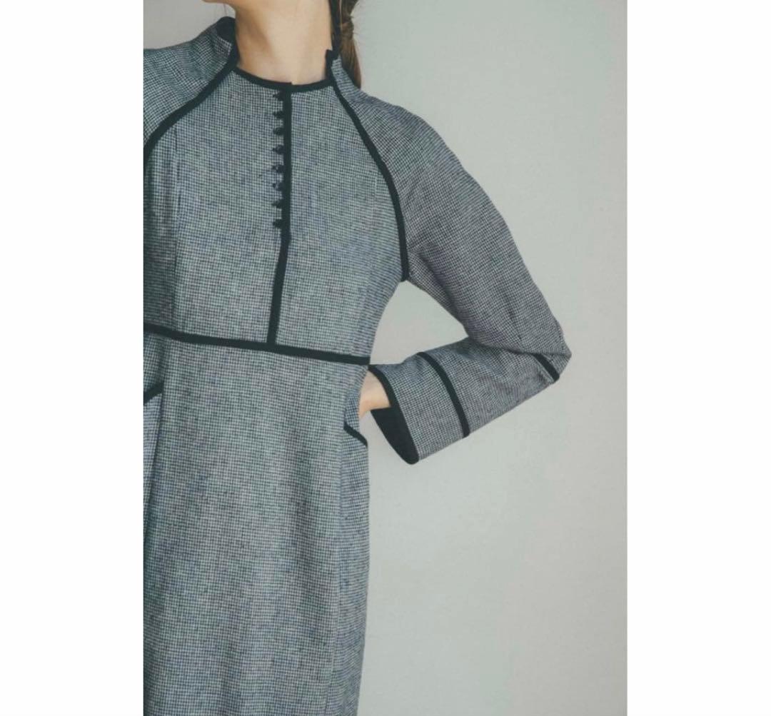 完売品✨️クラネ HOUNDSTOOTH PIPING ONE PIECE ロング