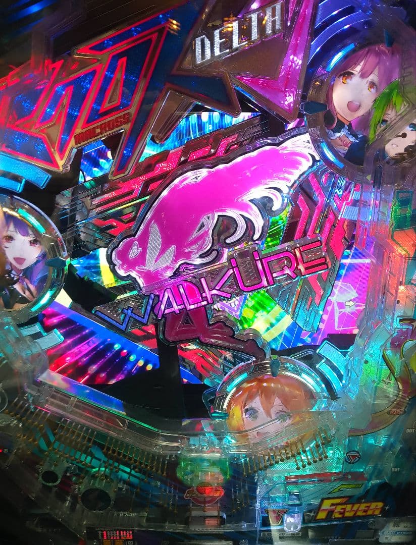 PFマクロスΔ設定付(1/199)＋イクリプスのセル付き パチンコ実機 裏玉循環