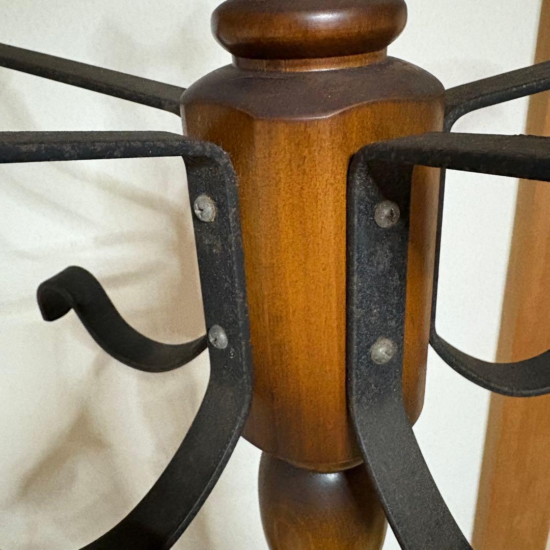 カリモク ポールハンガー コートハンガー 傘立て　帽子掛昭和　レトロ　オールド