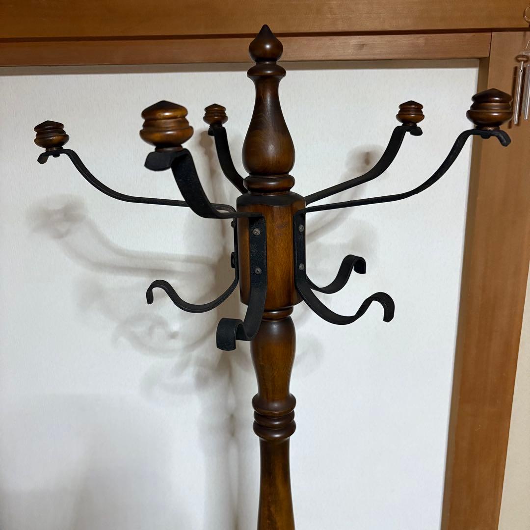 カリモク ポールハンガー コートハンガー 傘立て　帽子掛昭和　レトロ　オールド