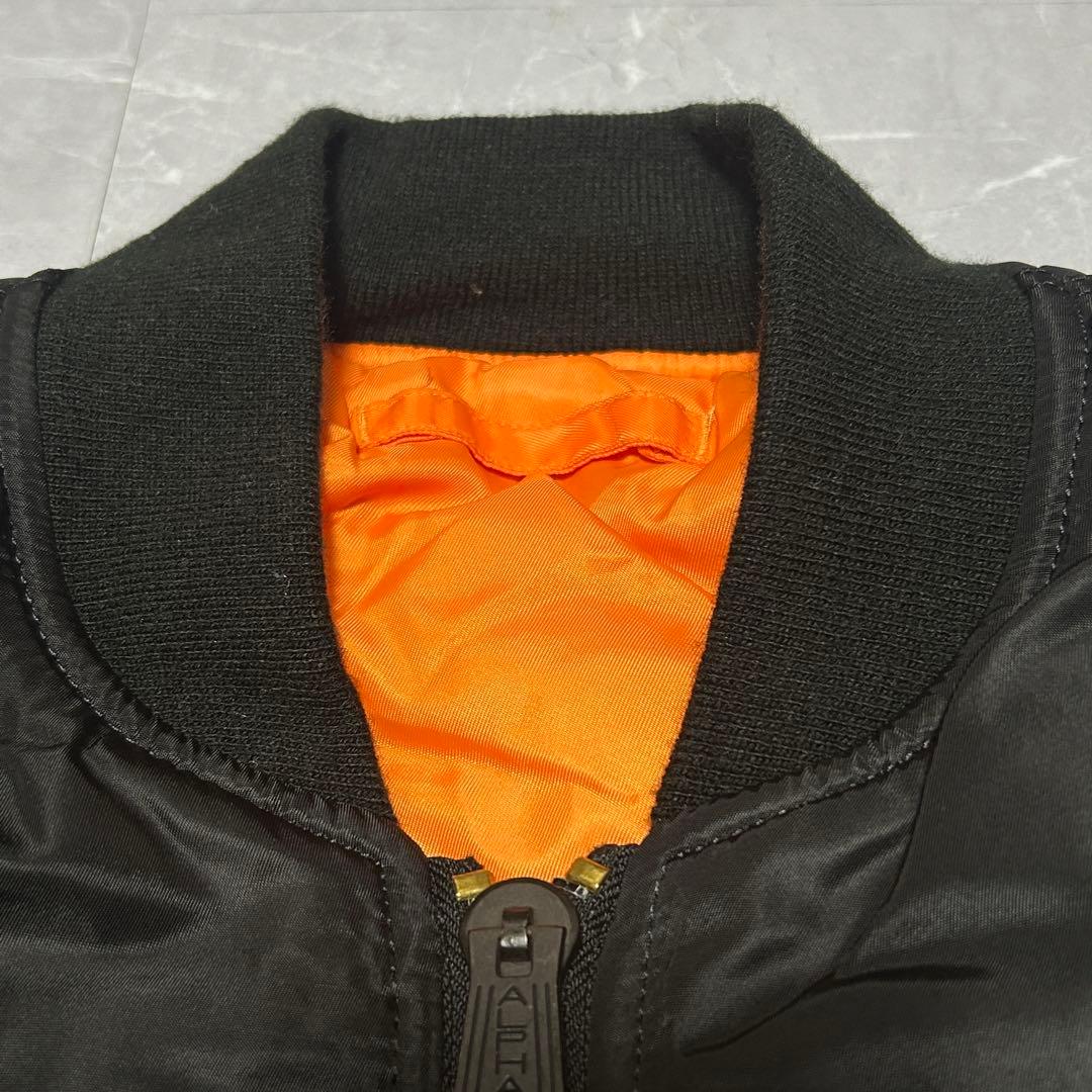 【ALPHA】MA-1 フライトジャケット リバーシブル L ブラック