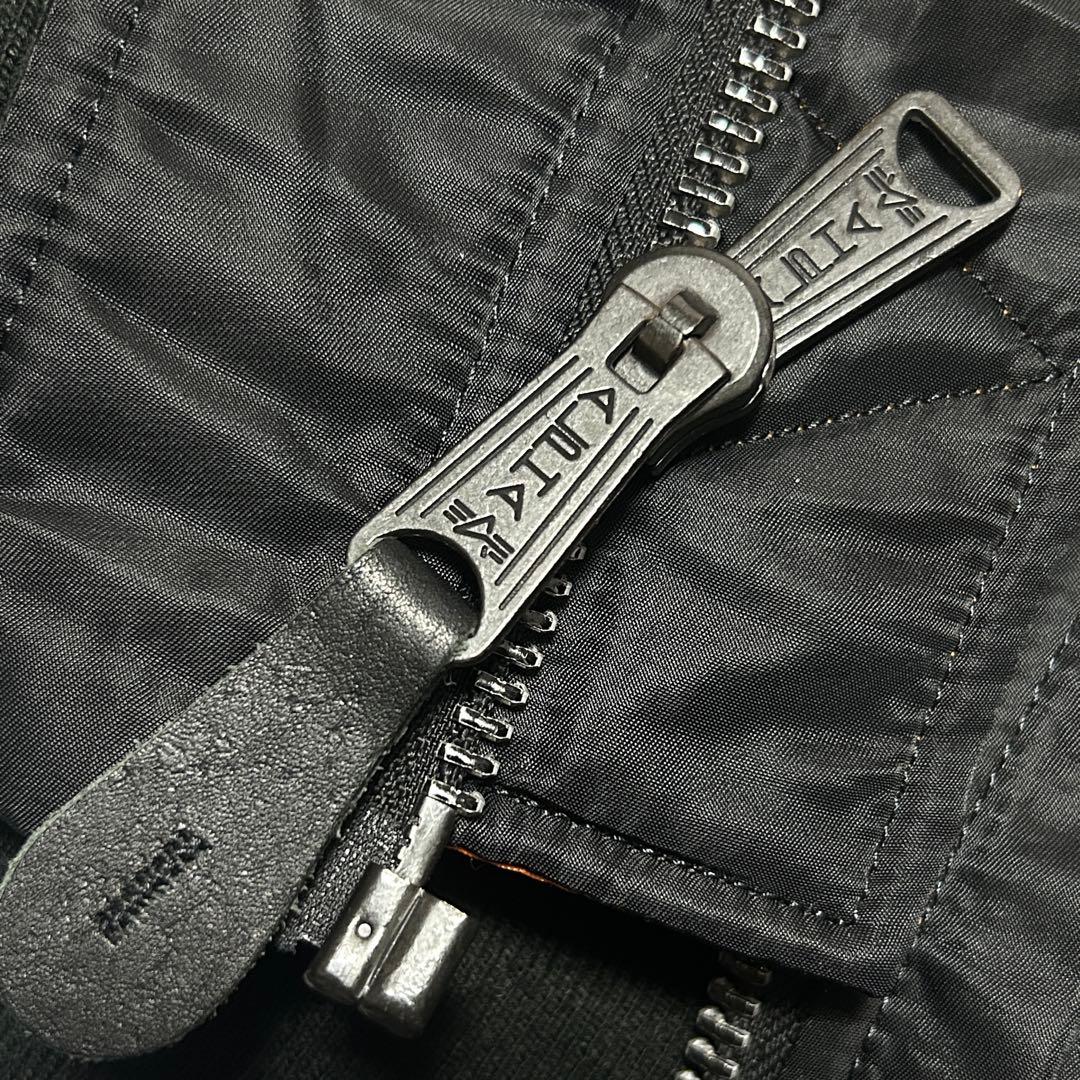 【ALPHA】MA-1 フライトジャケット リバーシブル L ブラック