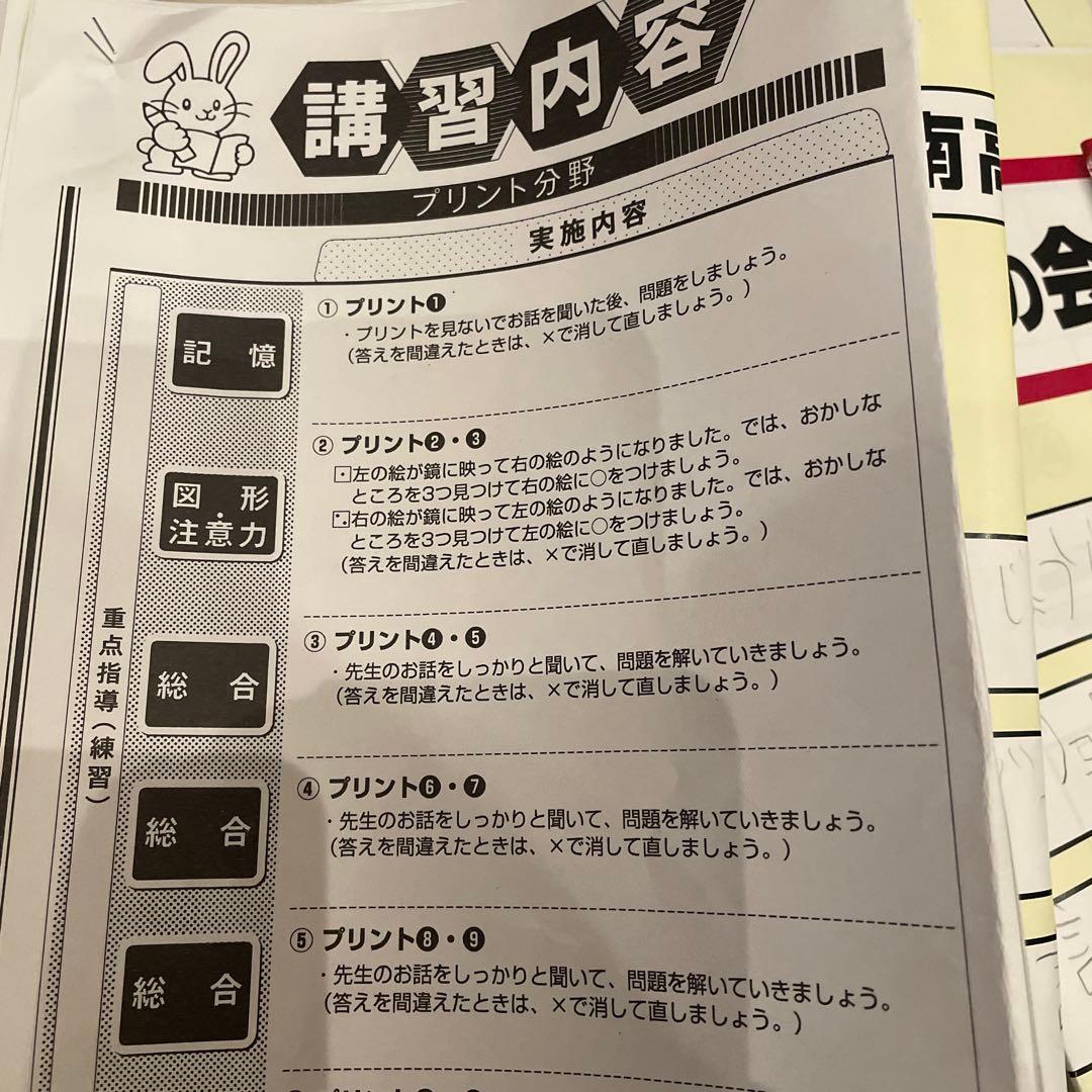 洛南小学校受験参考プリント奨学社　TAM