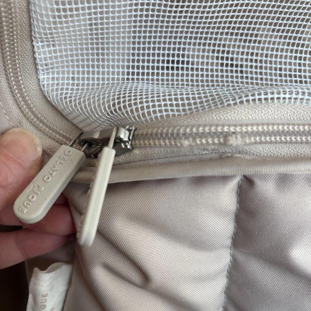 ジェラートピケ 【CAT&DOG】キルティングキャリーバック　ベージュ