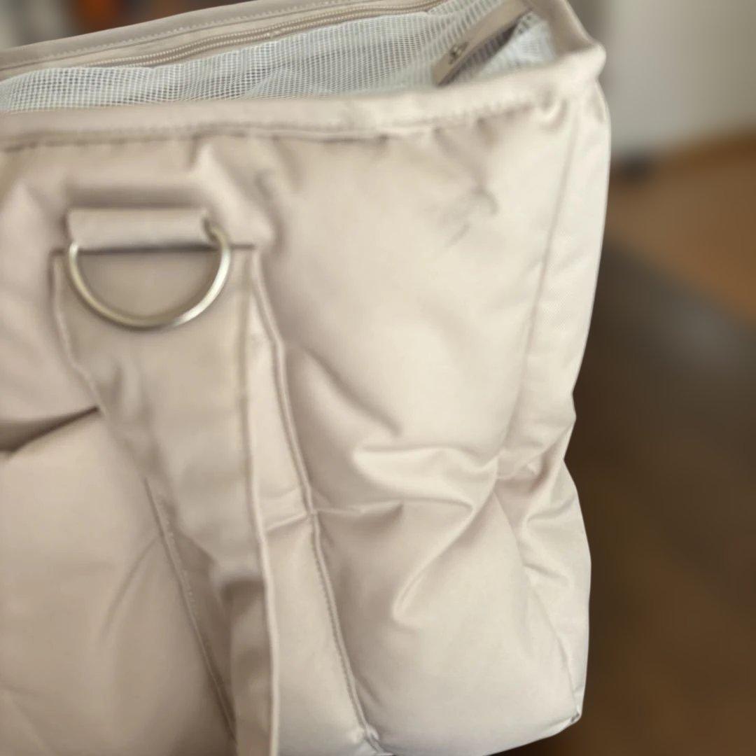 ジェラートピケ 【CAT&DOG】キルティングキャリーバック　ベージュ