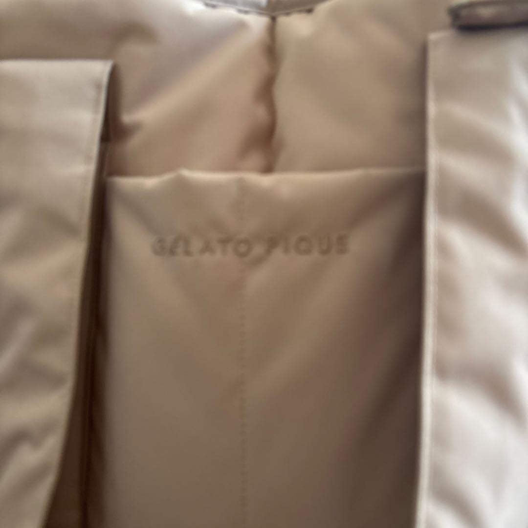 ジェラートピケ 【CAT&DOG】キルティングキャリーバック　ベージュ