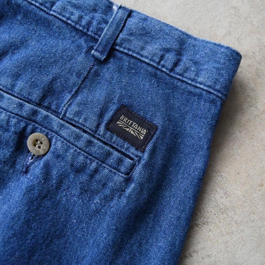 90s BRITTANIA ツータック デニムスラックス ドッカーズ同型モデル