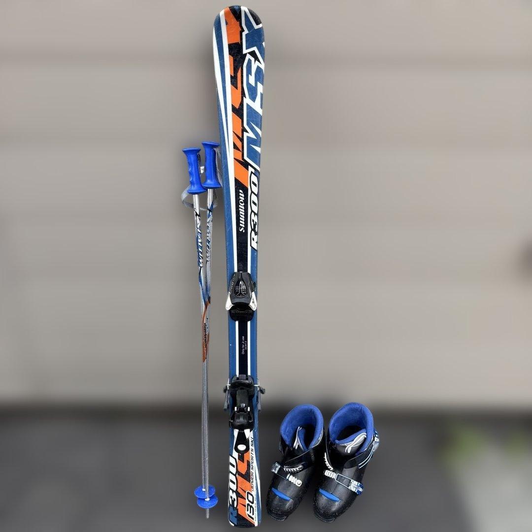 子ども用スキー4点セット Swallow 130cm チューンナップ済み