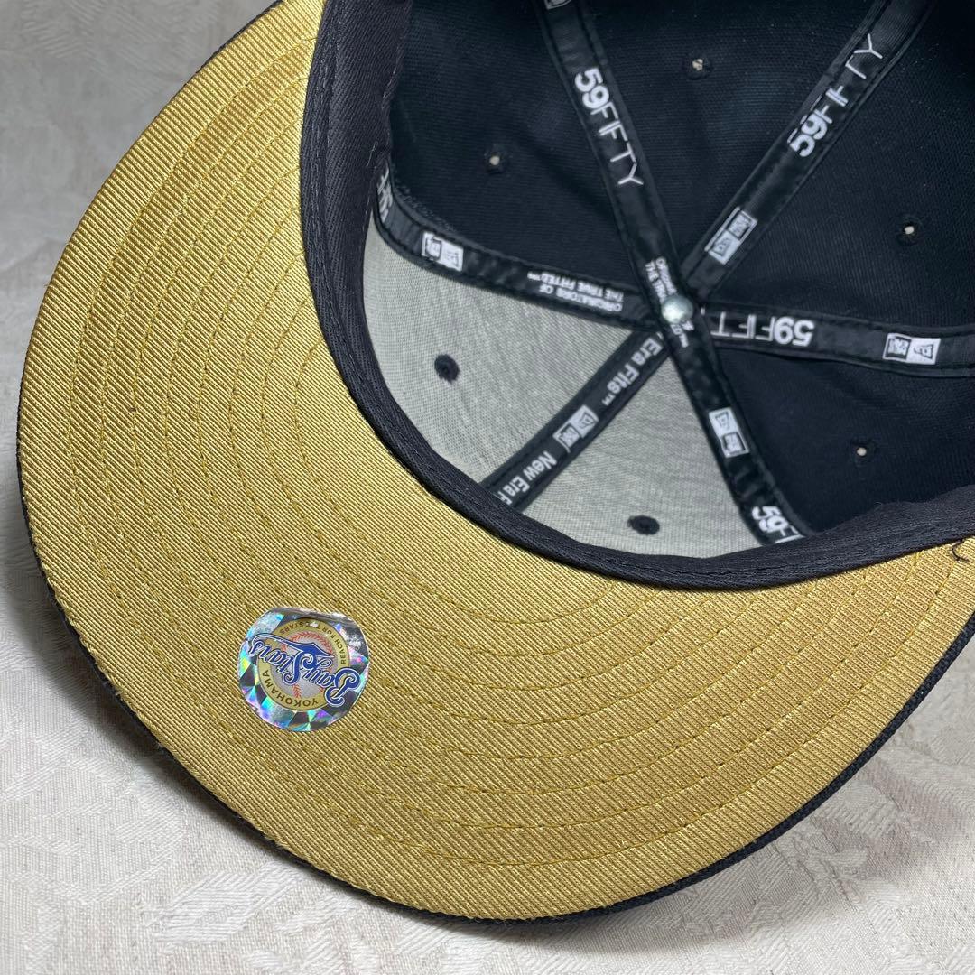 未使用！ 横浜ベイスターズ NEW ERA キャップ 旧ロゴ β ベータ 黒 金