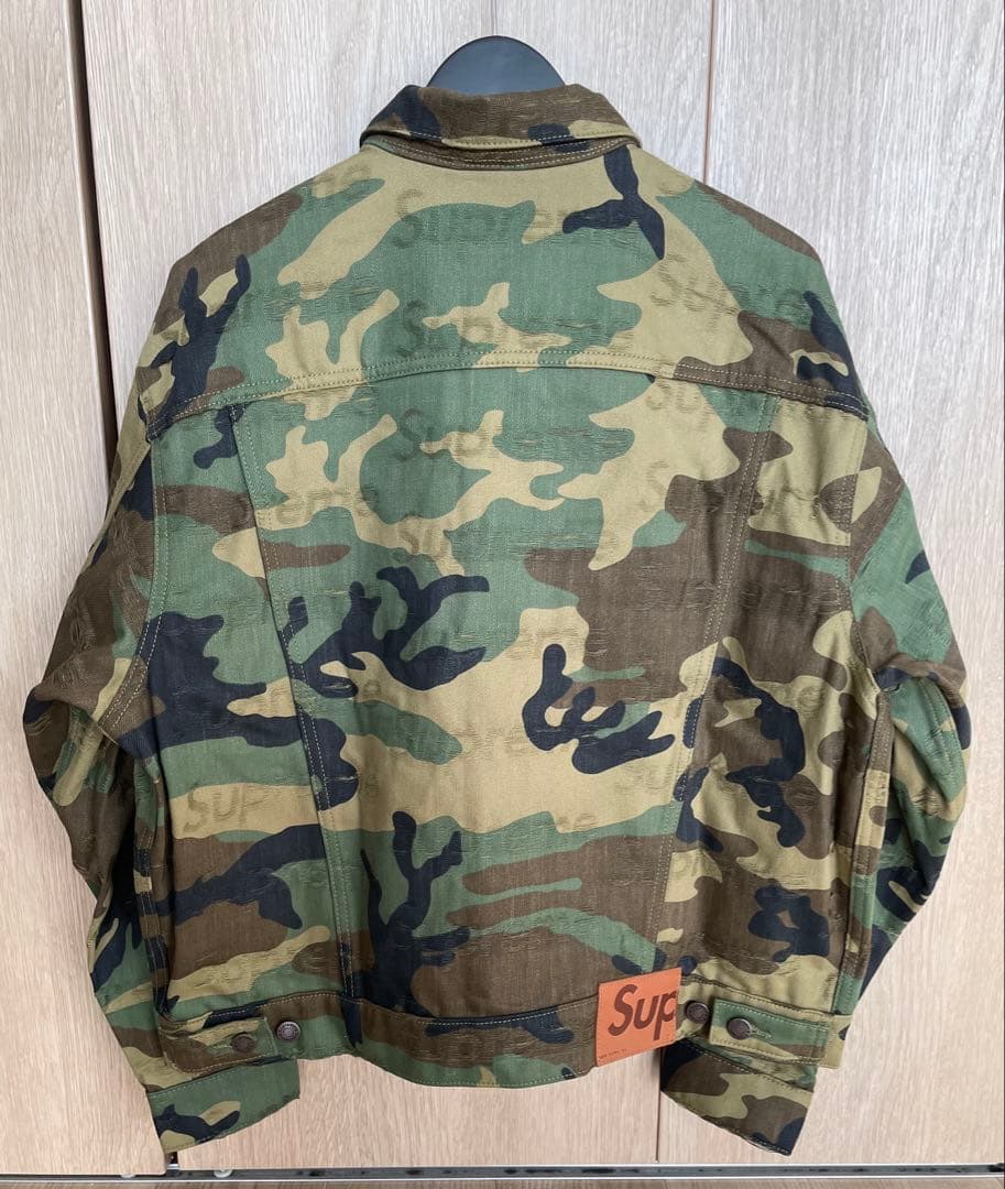 ジャケット・アウター Jacquard Logos Denim Trucker Jacket