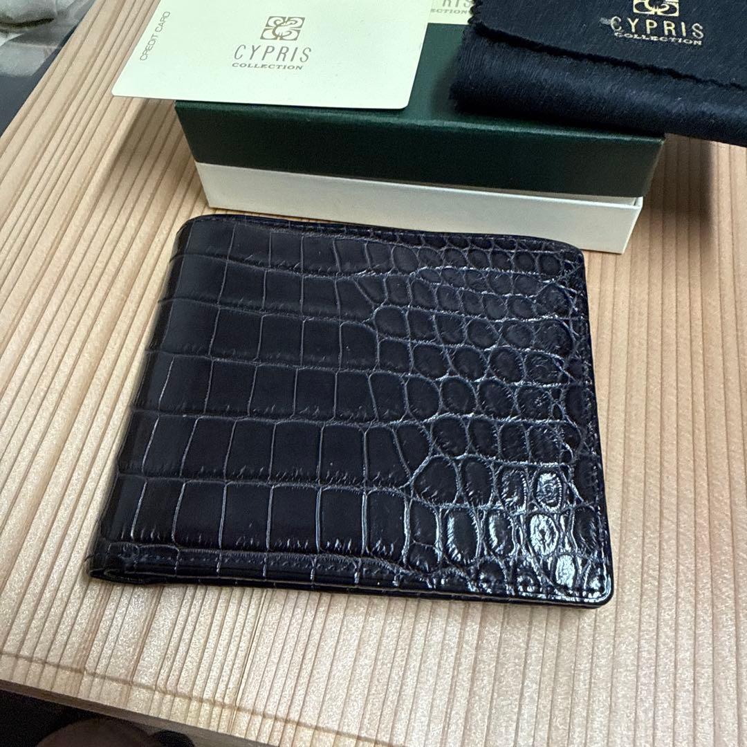 CYPRIS COLLECTION マットクロコダイル 二つ折り財布