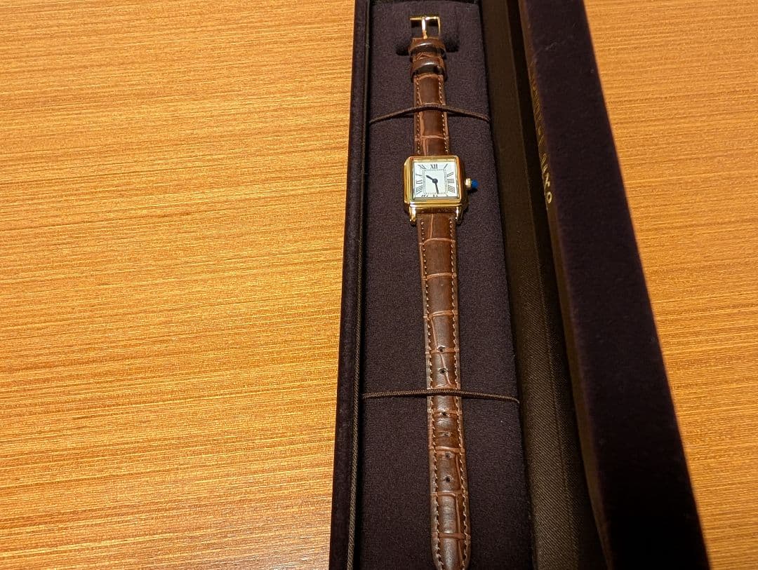 Demi-Luxe BEAMS スクエア型押レザー 腕時計Ⅰ