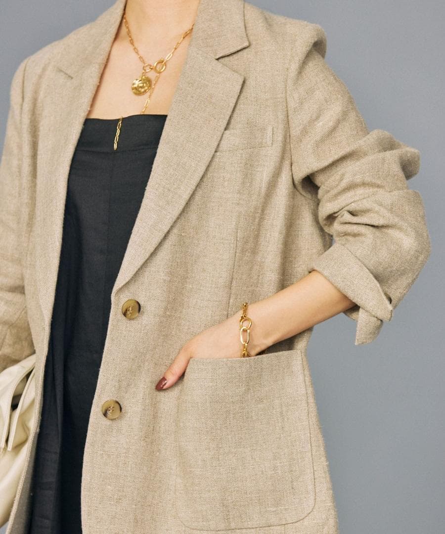 【試着のみ】BABYLONE ヘビーリネンジャケット2024