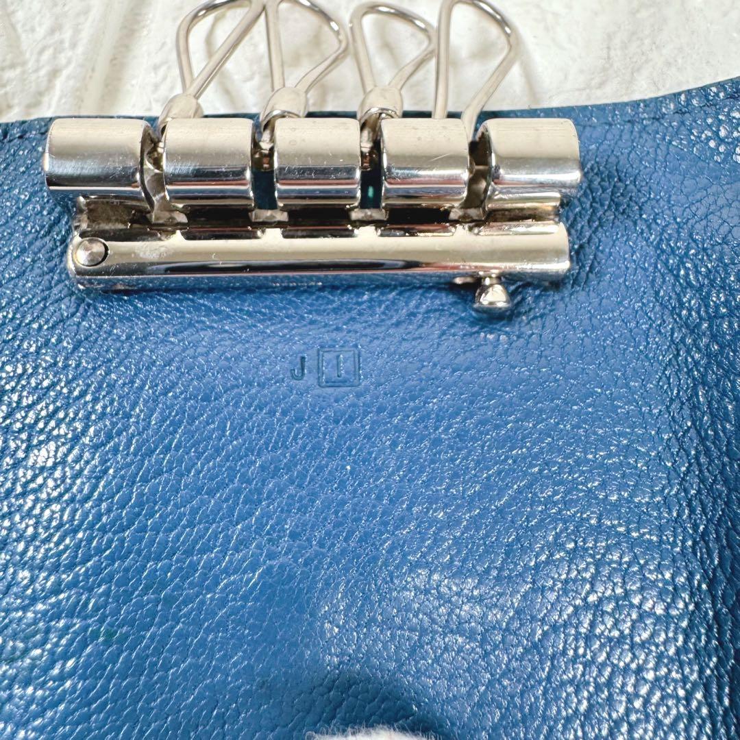 【美品】 エルメス べアン キーケース レザー ブルー