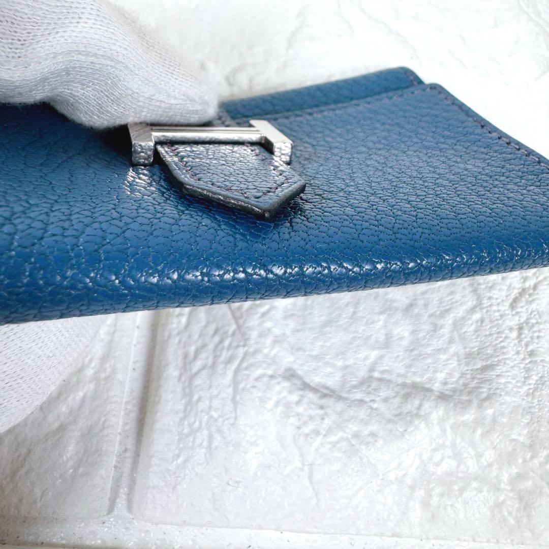 【美品】 エルメス べアン キーケース レザー ブルー