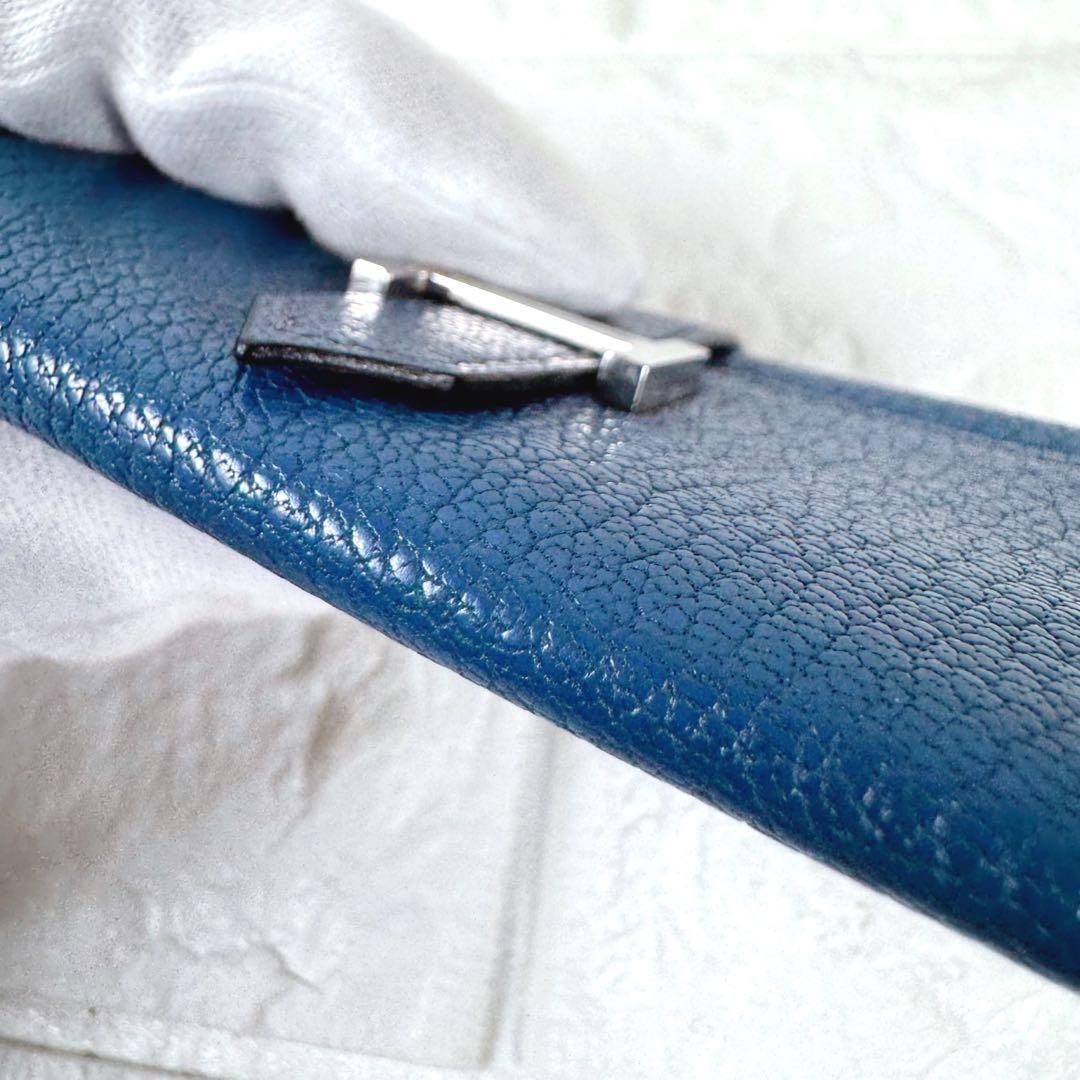 【美品】 エルメス べアン キーケース レザー ブルー