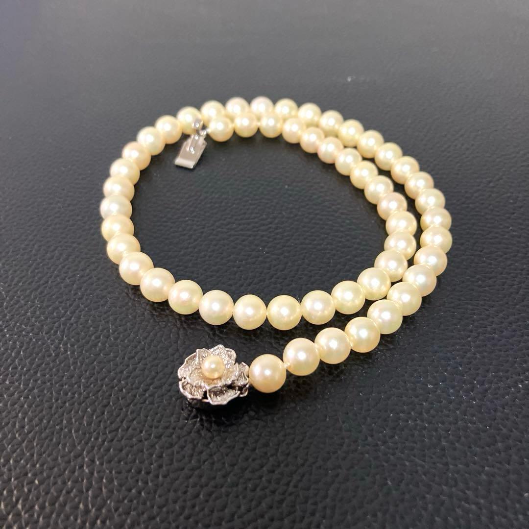 む*ら様 【美品】ジュエリーマキ 本真珠 パールネックレス 7.5mm〜8.0m