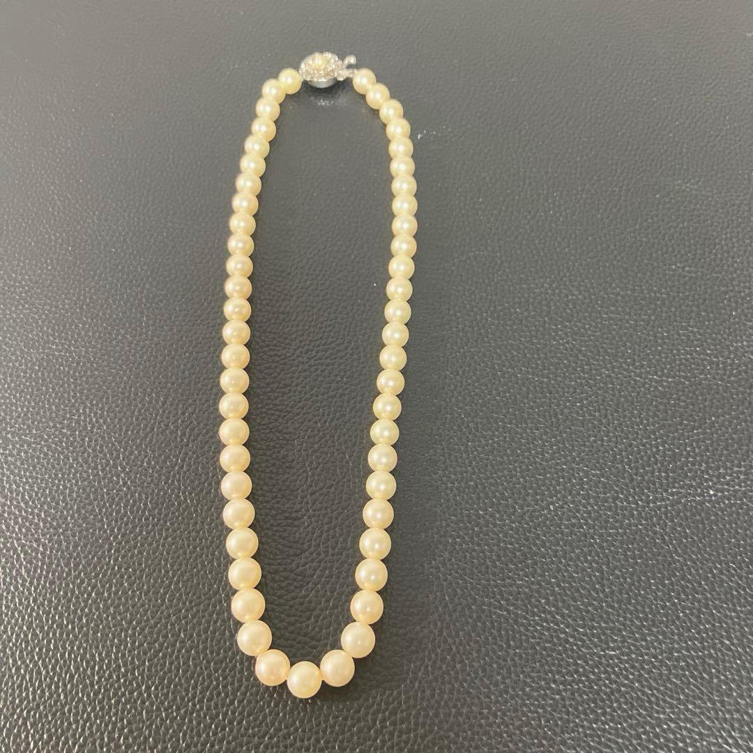 む*ら様 【美品】ジュエリーマキ 本真珠 パールネックレス 7.5mm〜8.0m