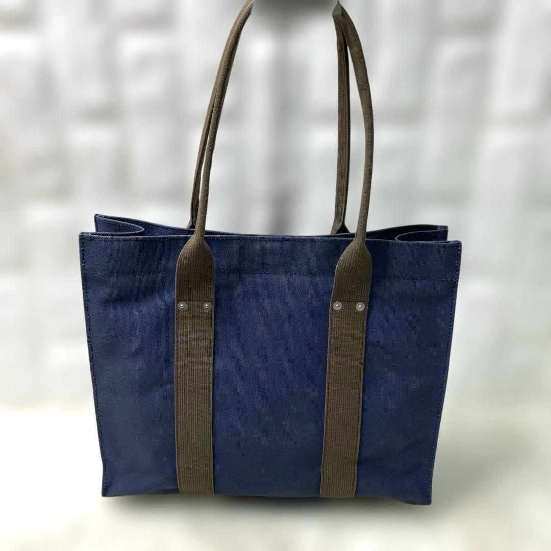 美品✨ 犬印鞄製作所 A4可 キャンバストート中 ネイビー