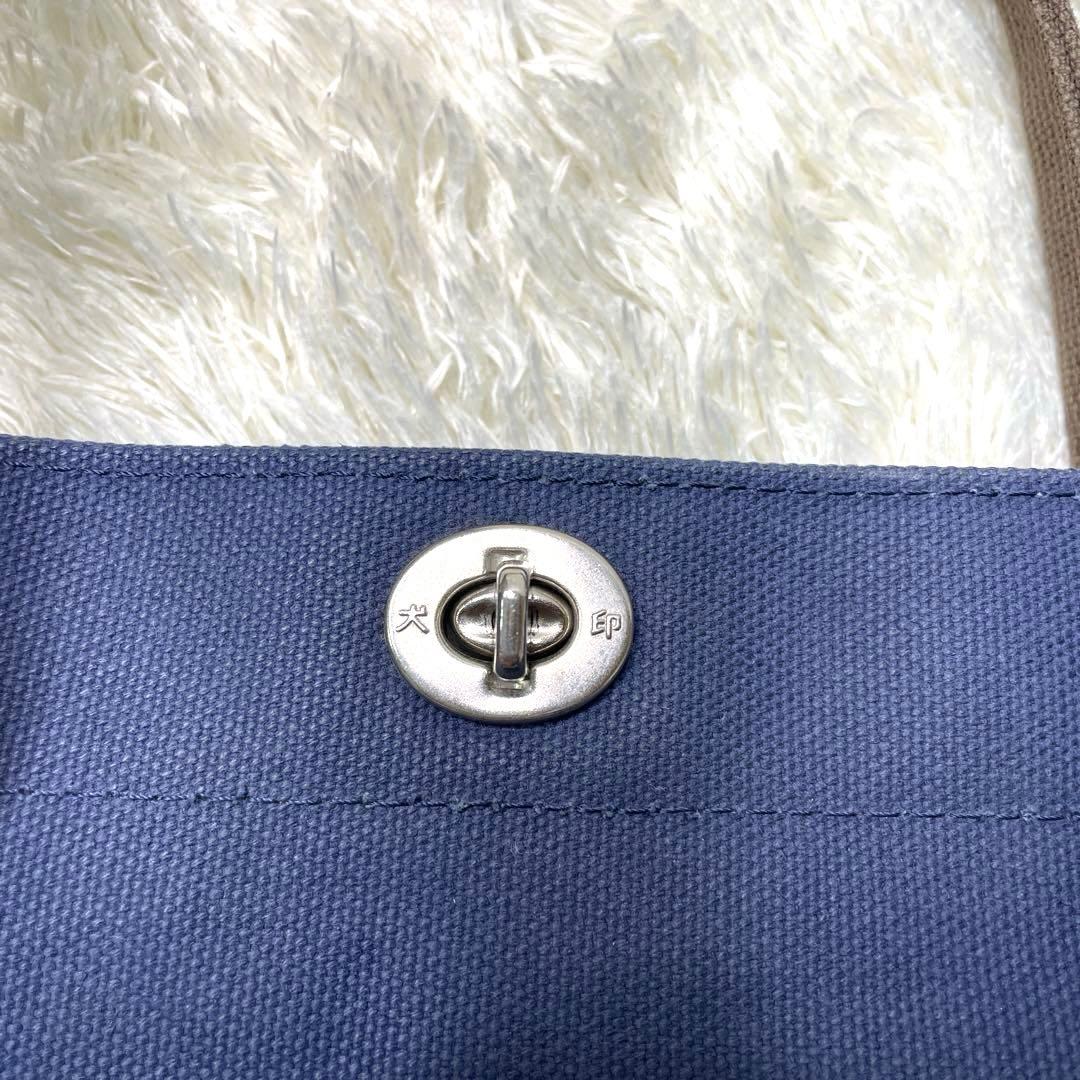美品✨ 犬印鞄製作所 A4可 キャンバストート中 ネイビー