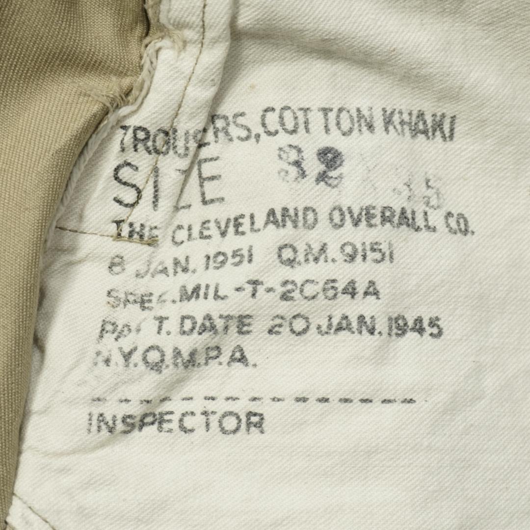 パンツ US ARMY KHAKI CHINO TROUSERS 1951s W32