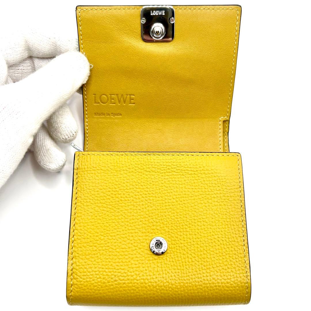 未使用級✨ロエベ 二つ折り財布 アナグラム コンパクト フラップウォレット