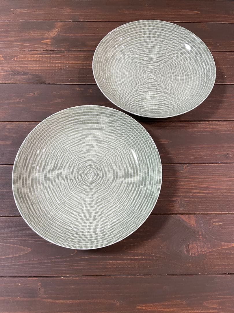 アラビア 24h Avec パスタプレート 24cm グリーン 2枚セット 廃盤