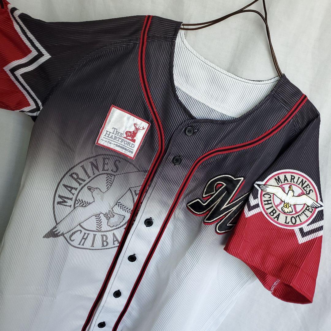 千葉ロッテマリーンズ 2005 デサント ユニフォーム ゲームシャツ 刺繍