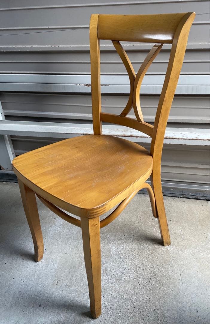 ビンテージ/無垢材/曲木/ダイニングチェア/クロスバックチェア/チェア/椅子