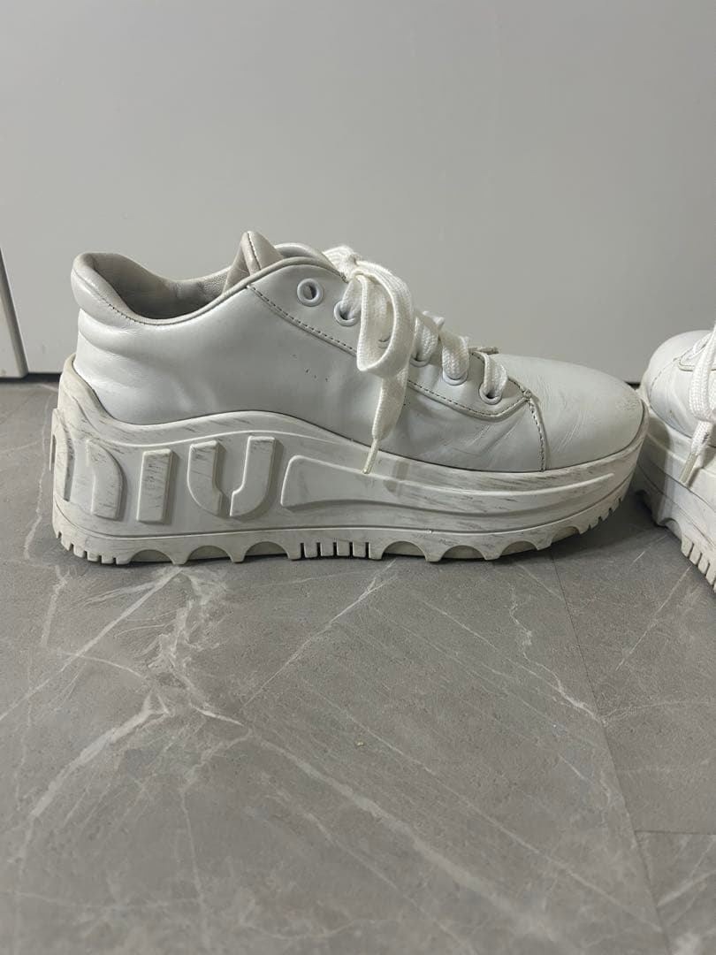 miumiu/レザースニーカー/厚底