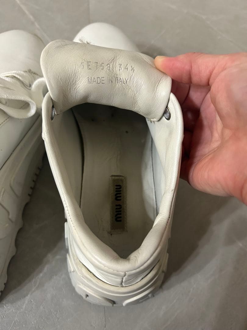 miumiu/レザースニーカー/厚底