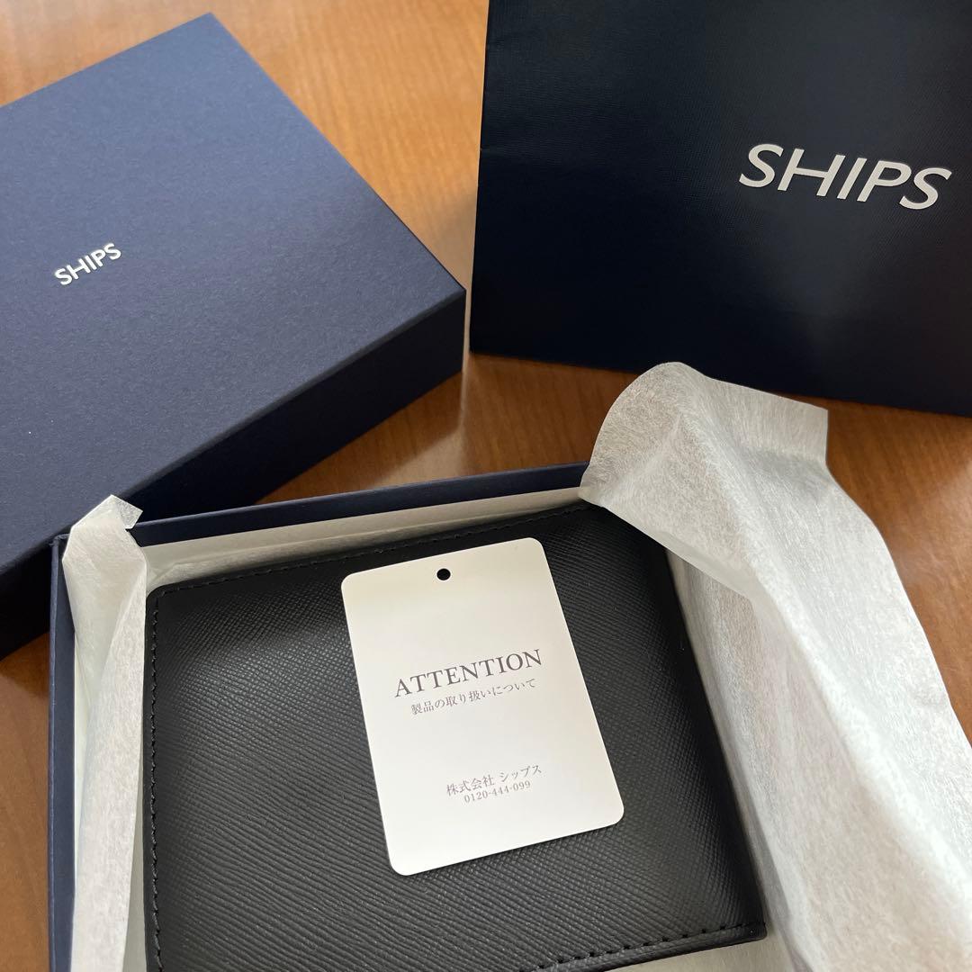 【新品未使用】SHIPS バイカラー メンズ2つ折り財布