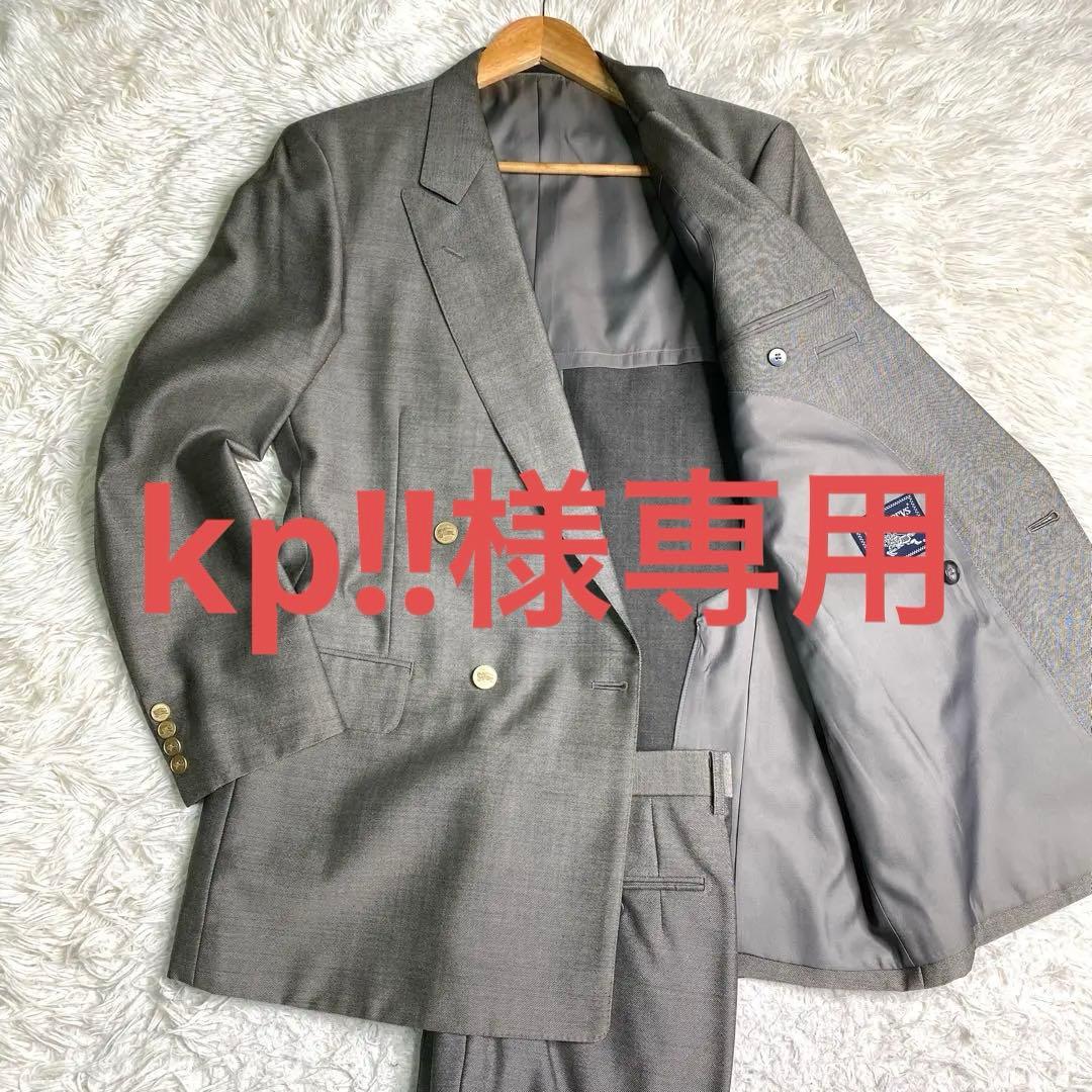 良品✨Burberry スーツ セットアップ 金ボタン 大きいサイズ モヘア